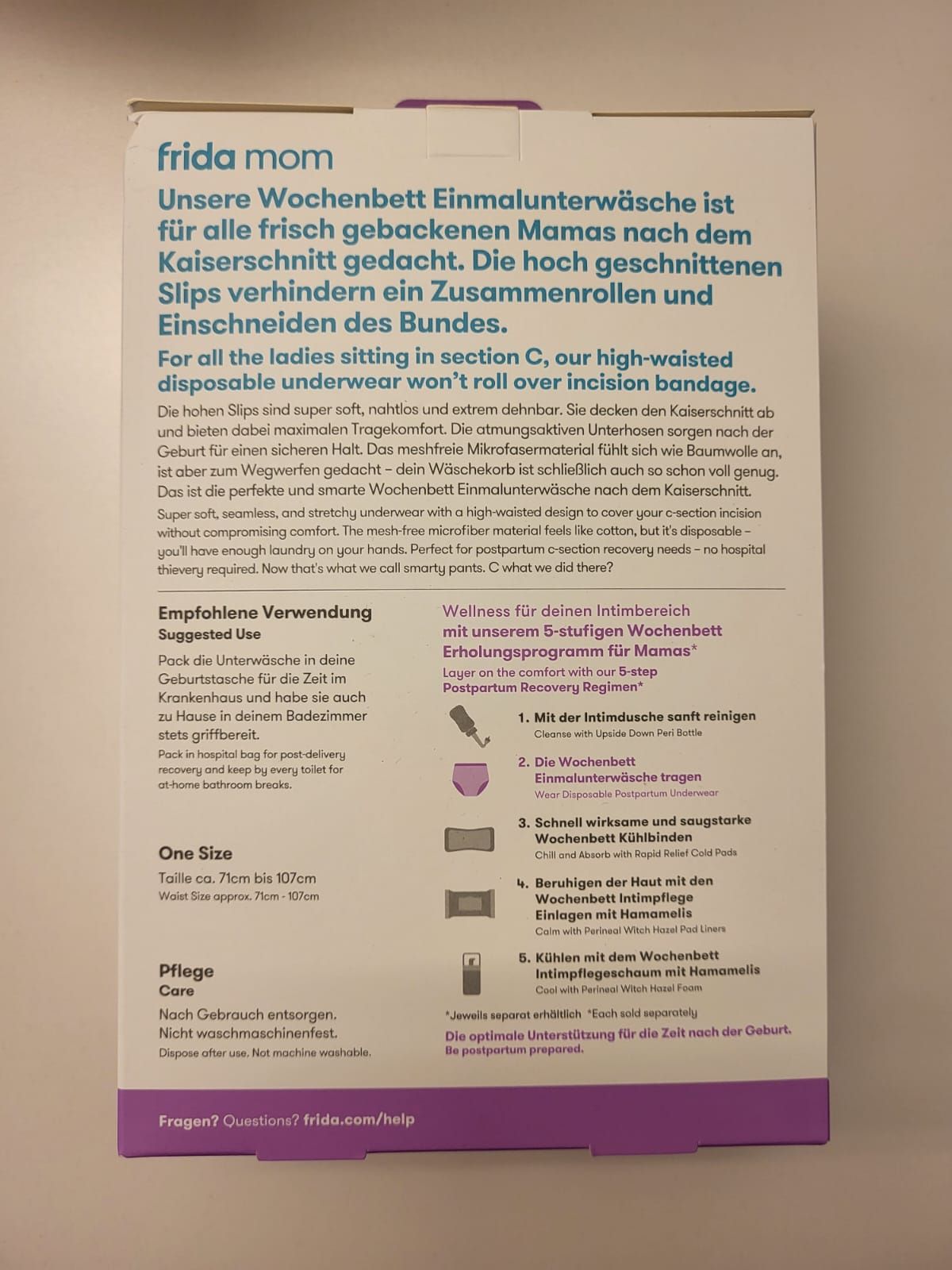 Frida Mom Wochenbett Unterwäsche nach Kaiserschnitt