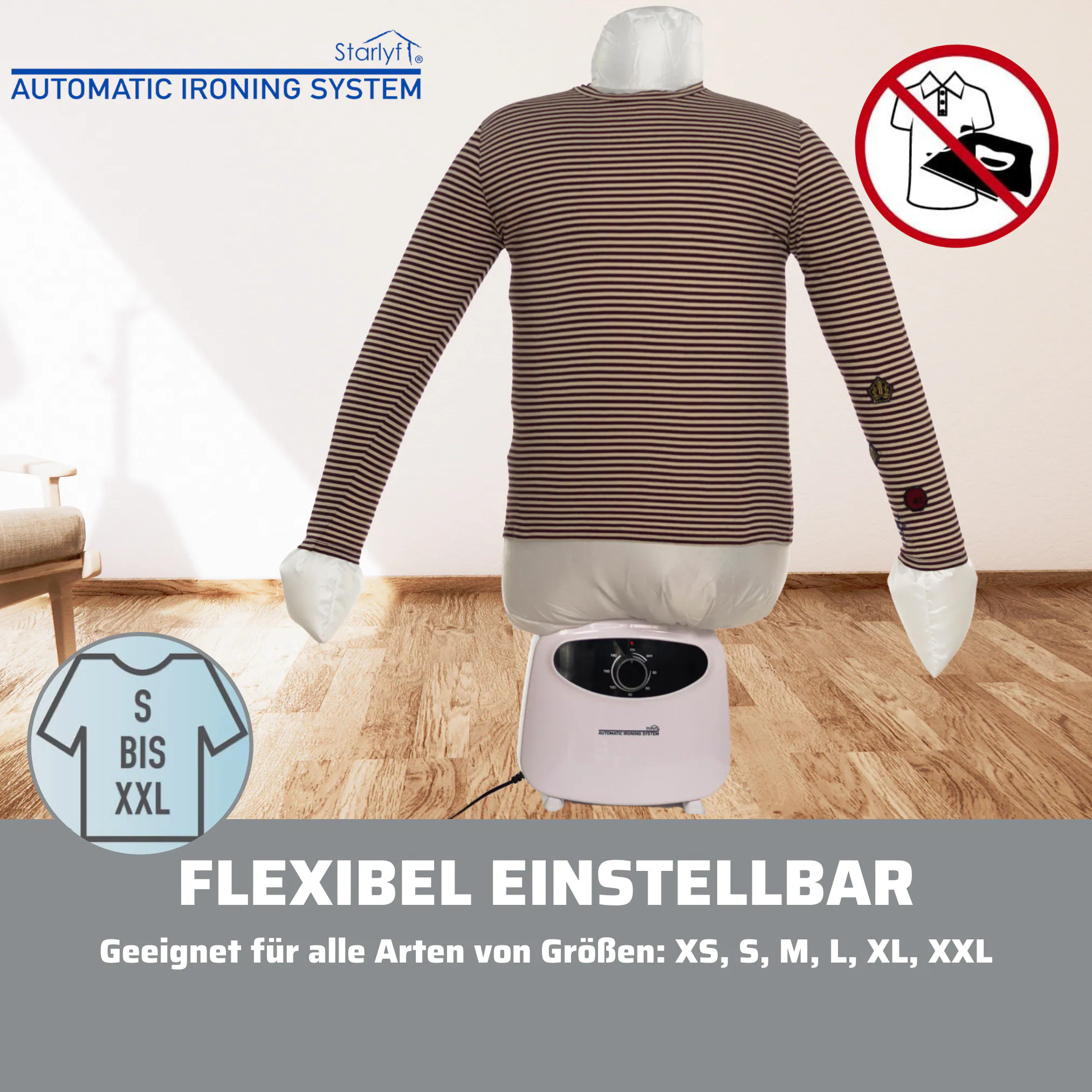 Starlyf® Automatisches Bügelsystem – Hemdenbügler Automatic Ironing System