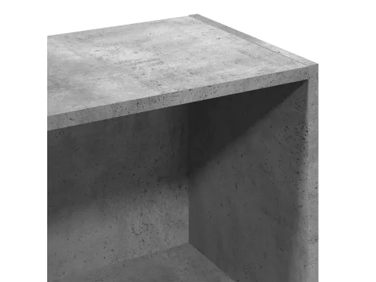 Bibliothèque gris béton 57x28,5x107,5 cm bois d'ingénierie