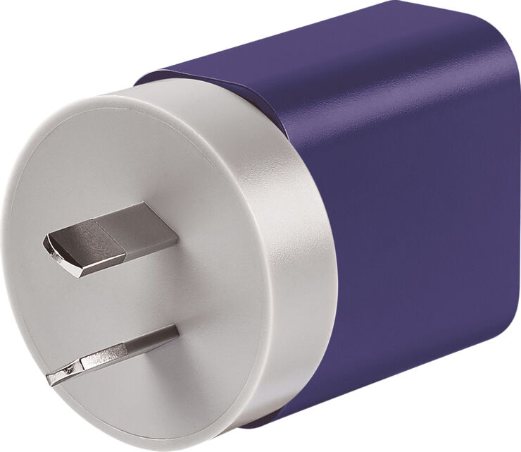 Go Travel Worldwide USB-A & USB-C Charger Purple