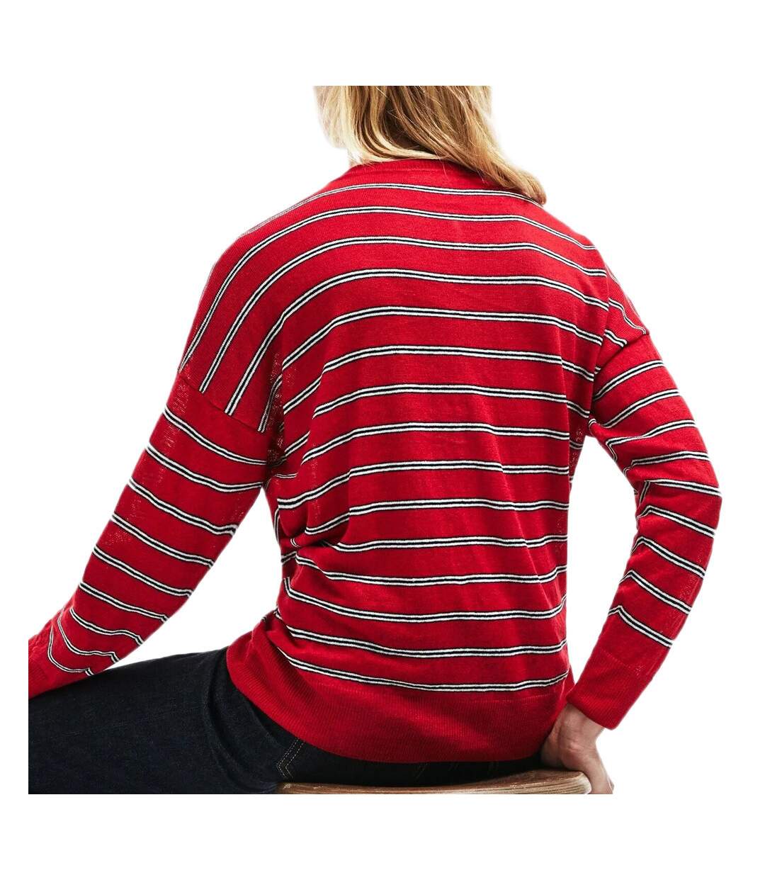 Pull Rouge Femme Lacoste AF6421