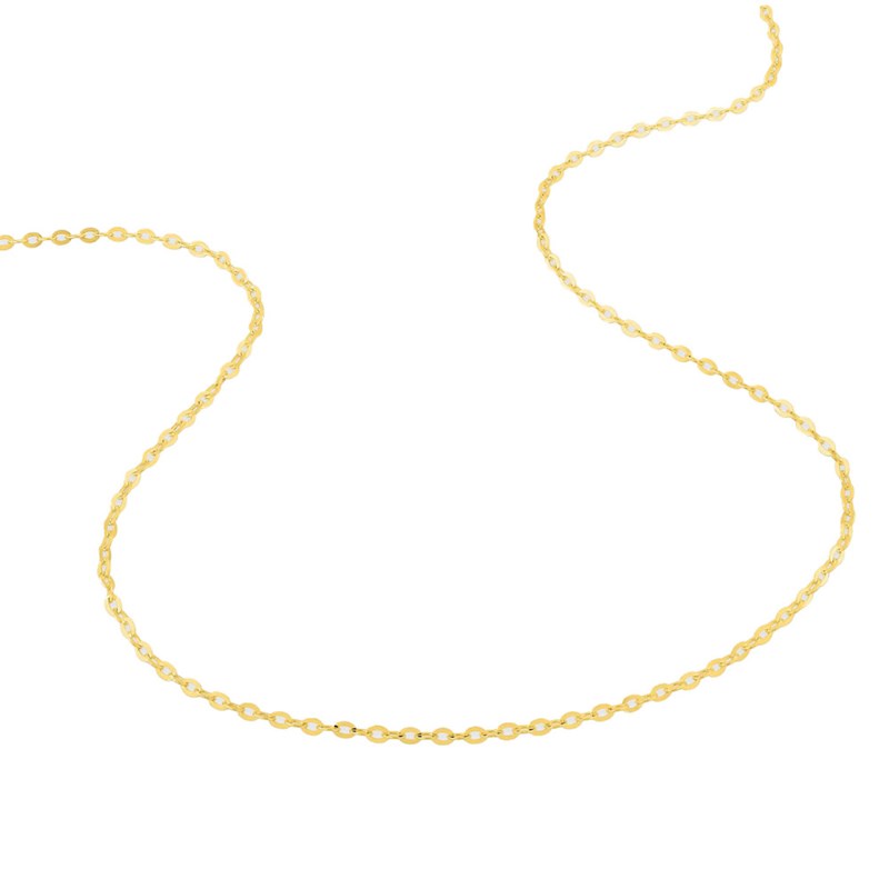 Bracelet femme 18 cm - Forçat miroir - Or 18 Carats