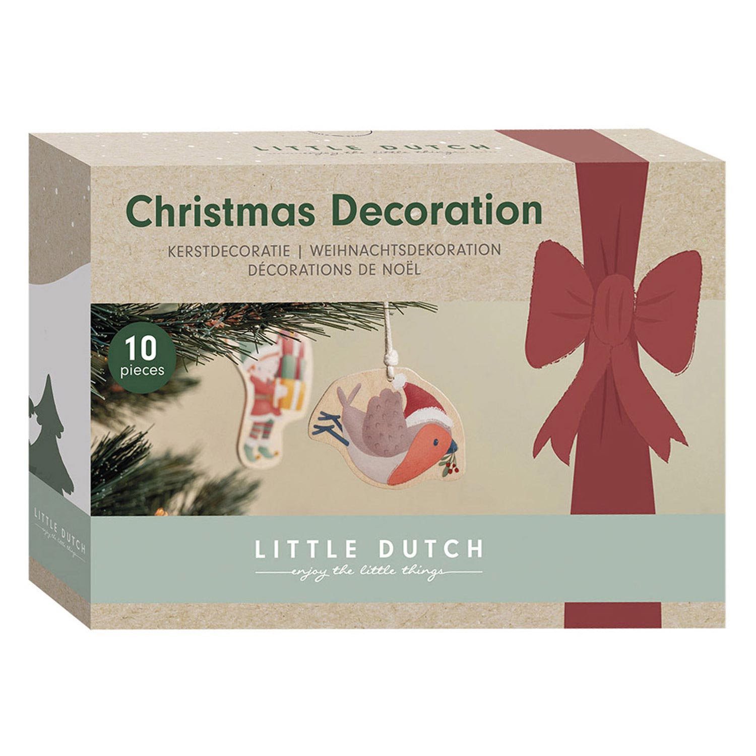 Little Dutch Houten Kerst Hangers, 10st.