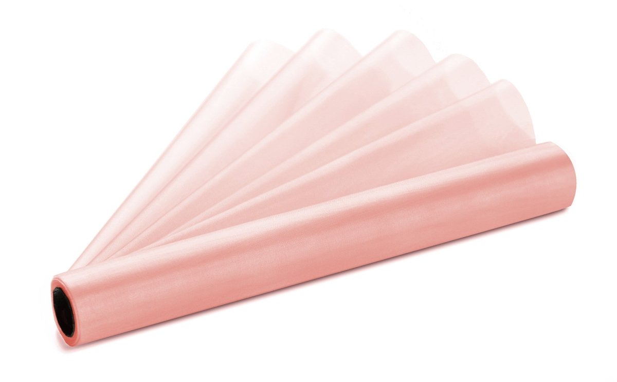 Roze Pastel Organza Stof 16cm 9m