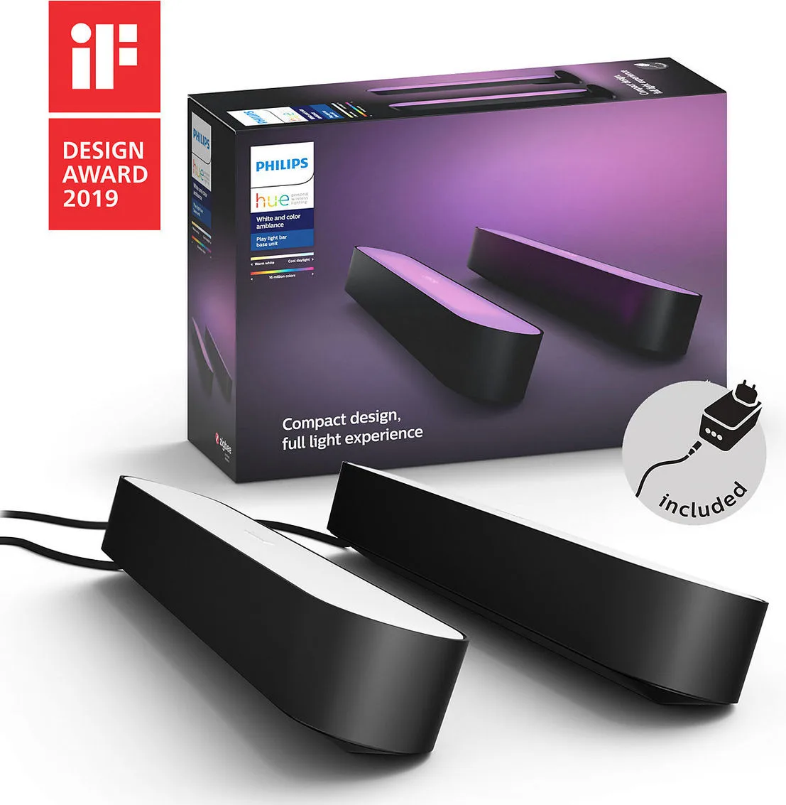 Philips Hue Play Noir (lot de 2) Lampe connectée