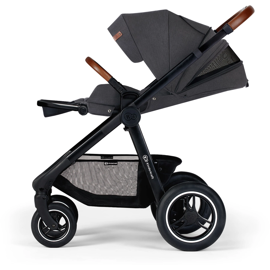 Kinderkraft Kombikinderwagen EVERYDAY 2 in 1 dark grey black frame