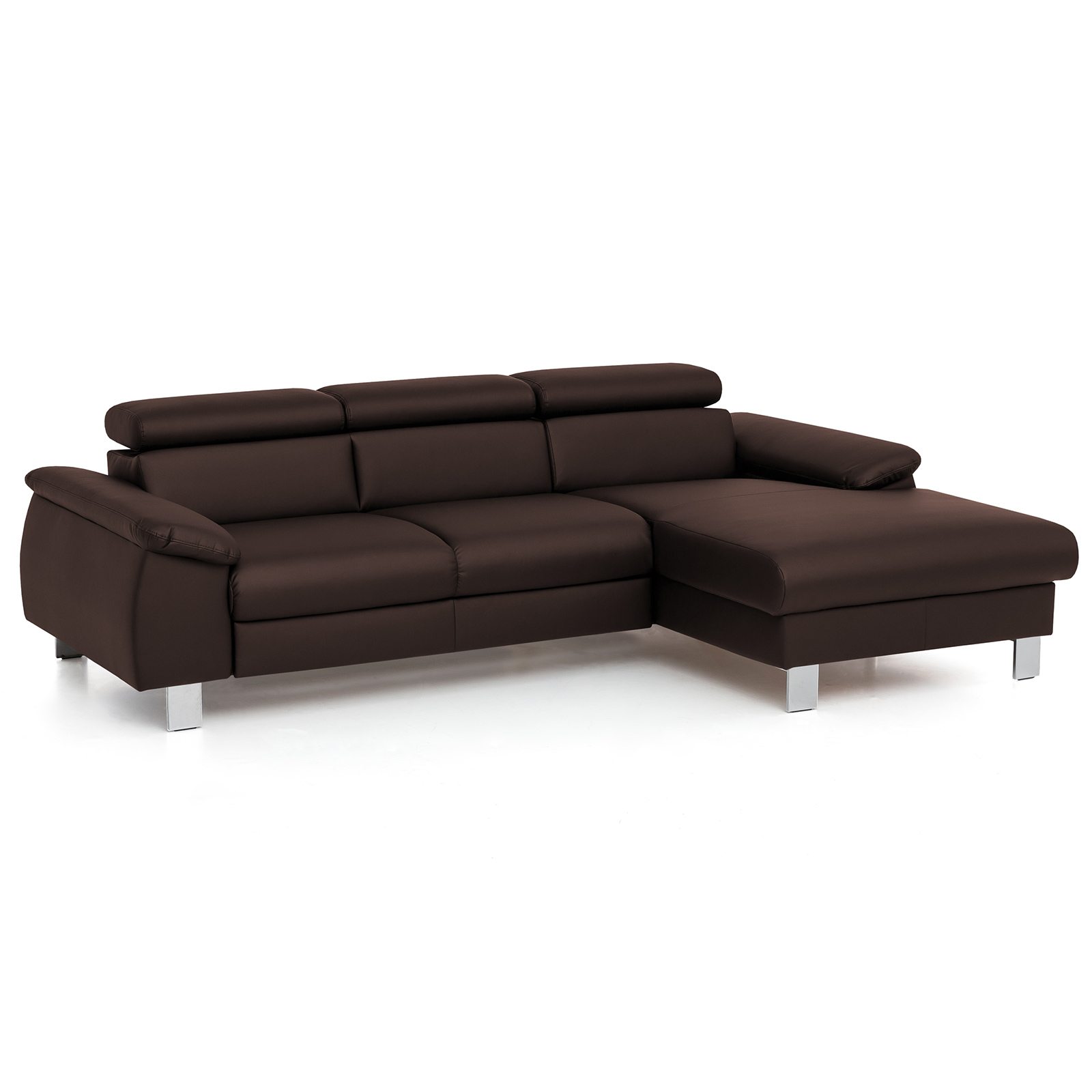 Ecksofa - coffee - Kopfteilverstellung - Recamiere rechts