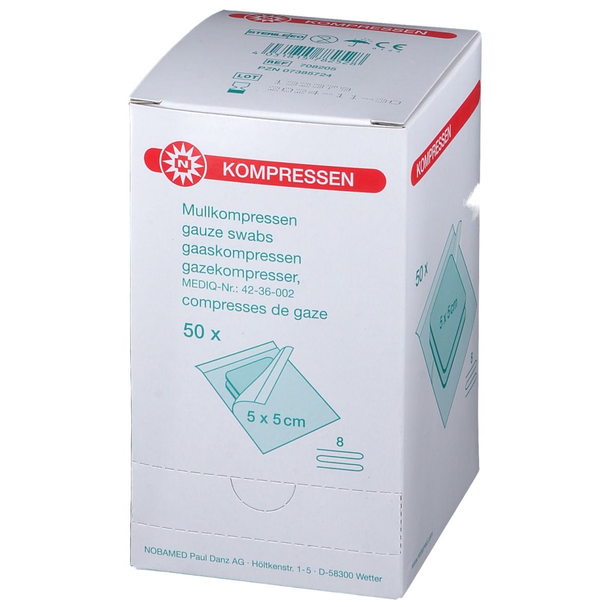 NOBAMED® MULLKOMPRESSEN 8fach 5 x 5 cm steril