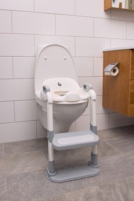 Beemoo CARE Assist Toalettsete CARE med Stige, Grey/White