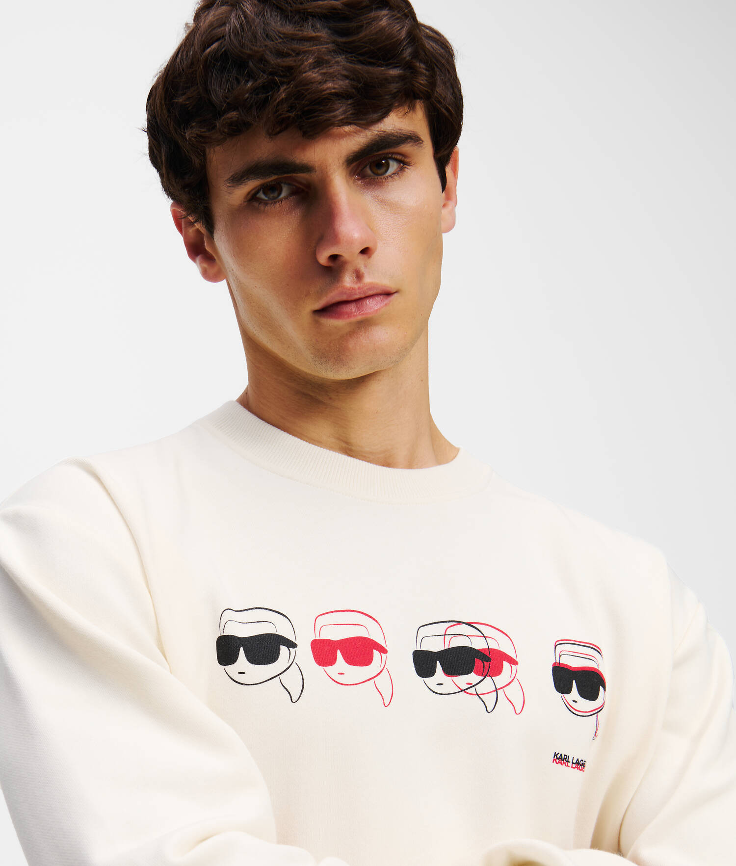 SWEAT-SHIRT GRAPHIQUE IKON - Crème Cannoli
