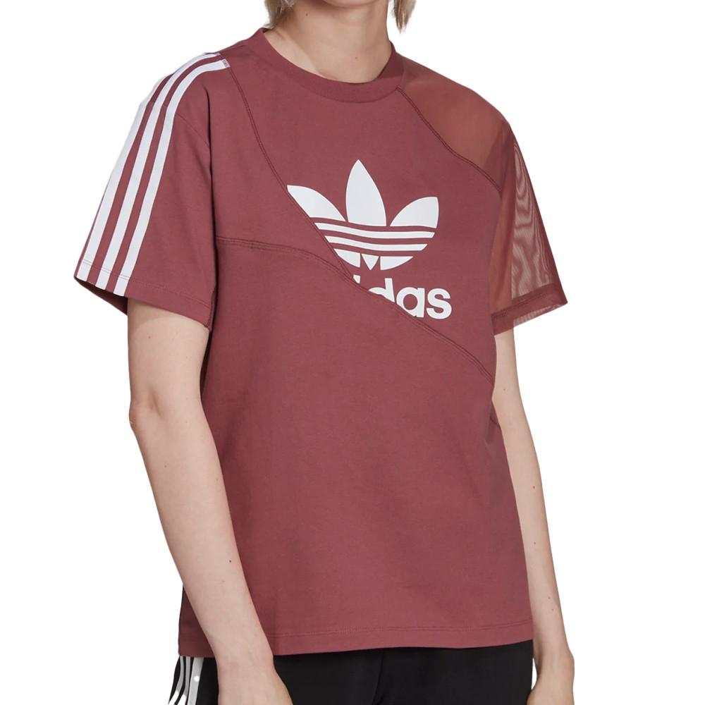 Adidas T-shirt Bordeaux Femme Adidas Split