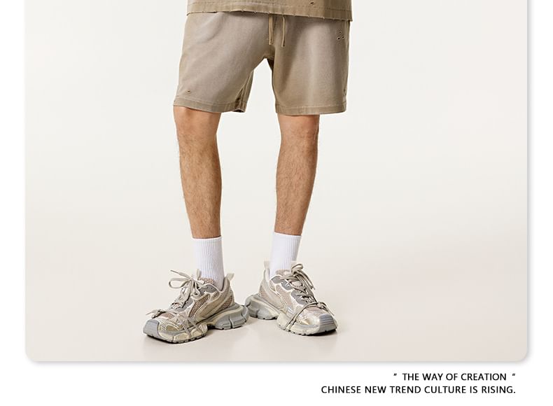 Baethreads - Unisex distressed sweatshorts in 9 kleuren