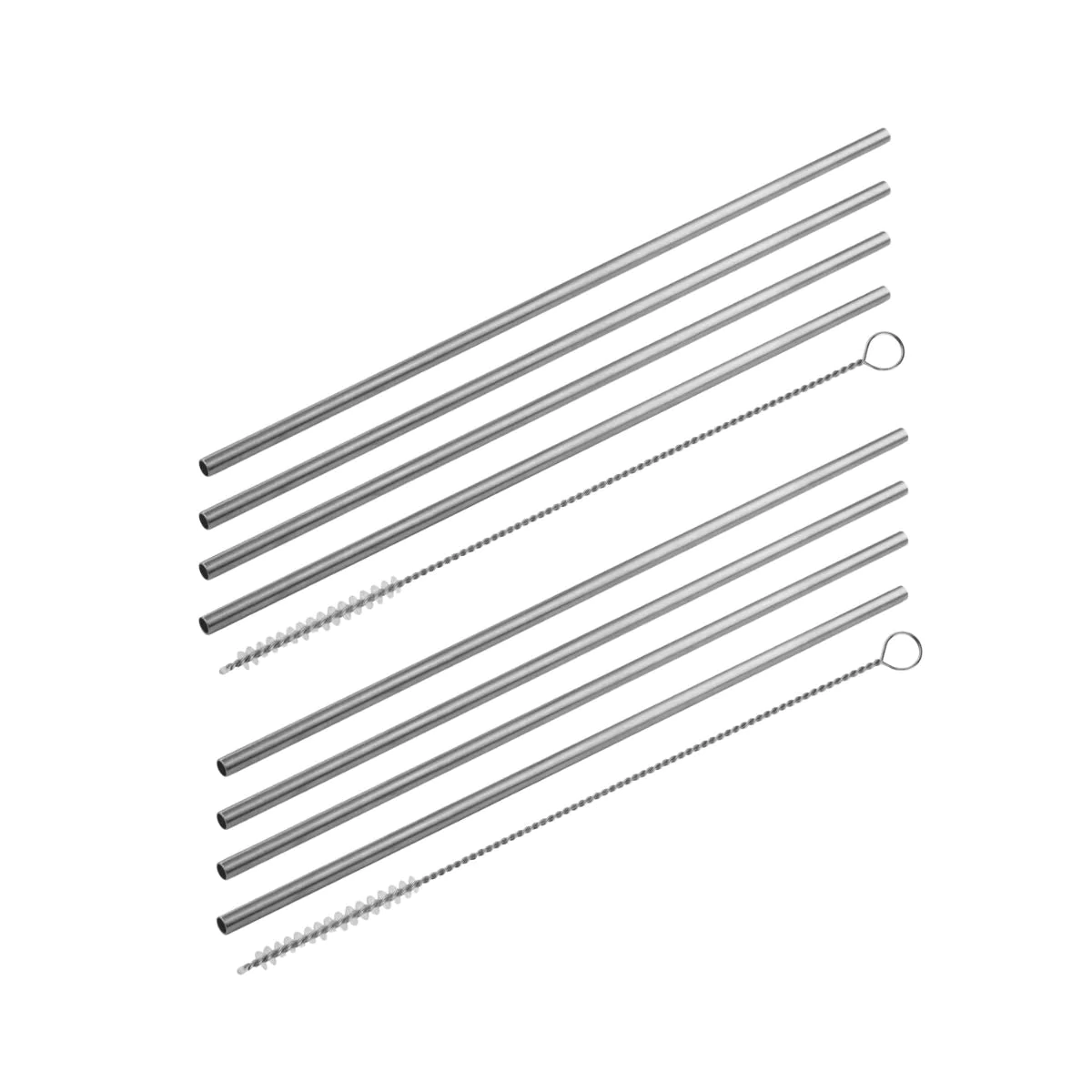Lot de 8 pailles en inox avec 2 goupillons de nettoyage Fackelmann Bar