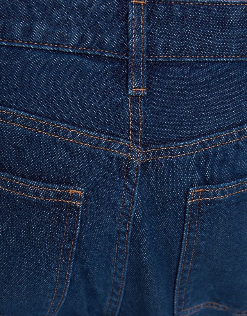 calça jeans de perna larga