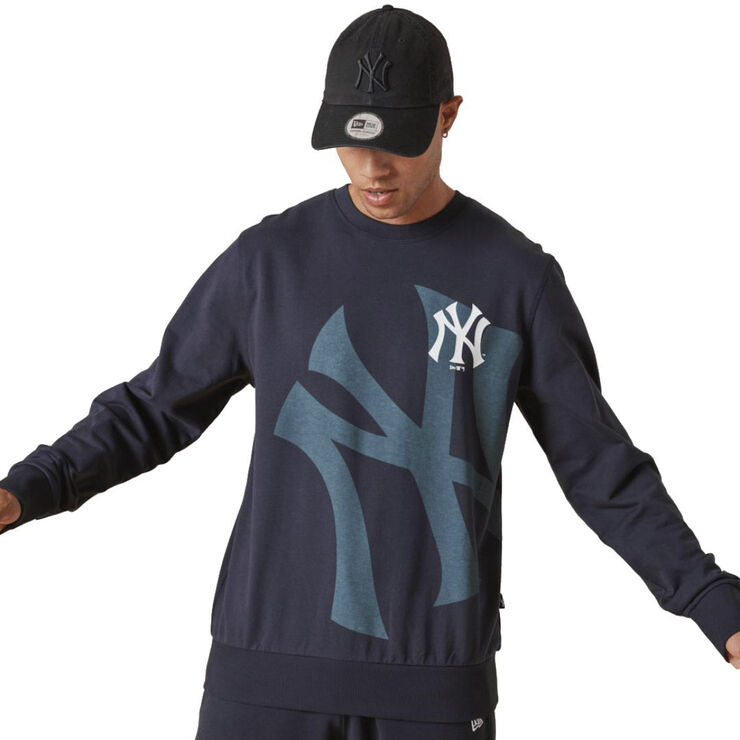 New Era washed pack graphic sweatshirt Blue