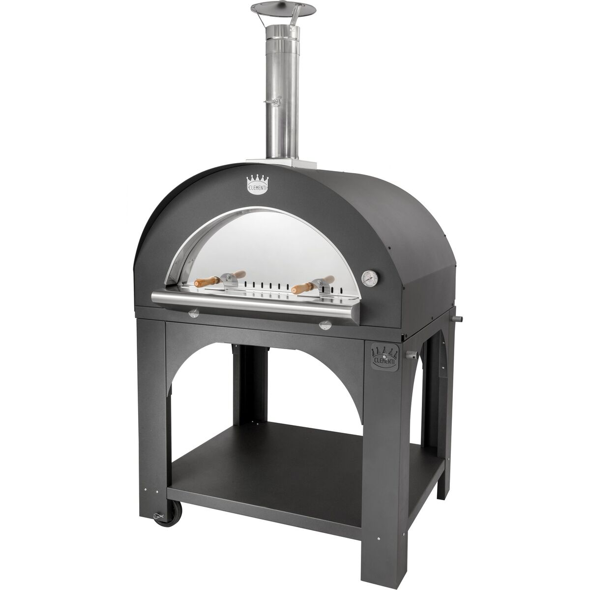 Pulcinella Vedfyrt Pizzaovn 100x80 cm, Antrasitt