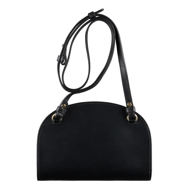 A.P.C. Clutch Demi Lune Cuir Lisse | Noir