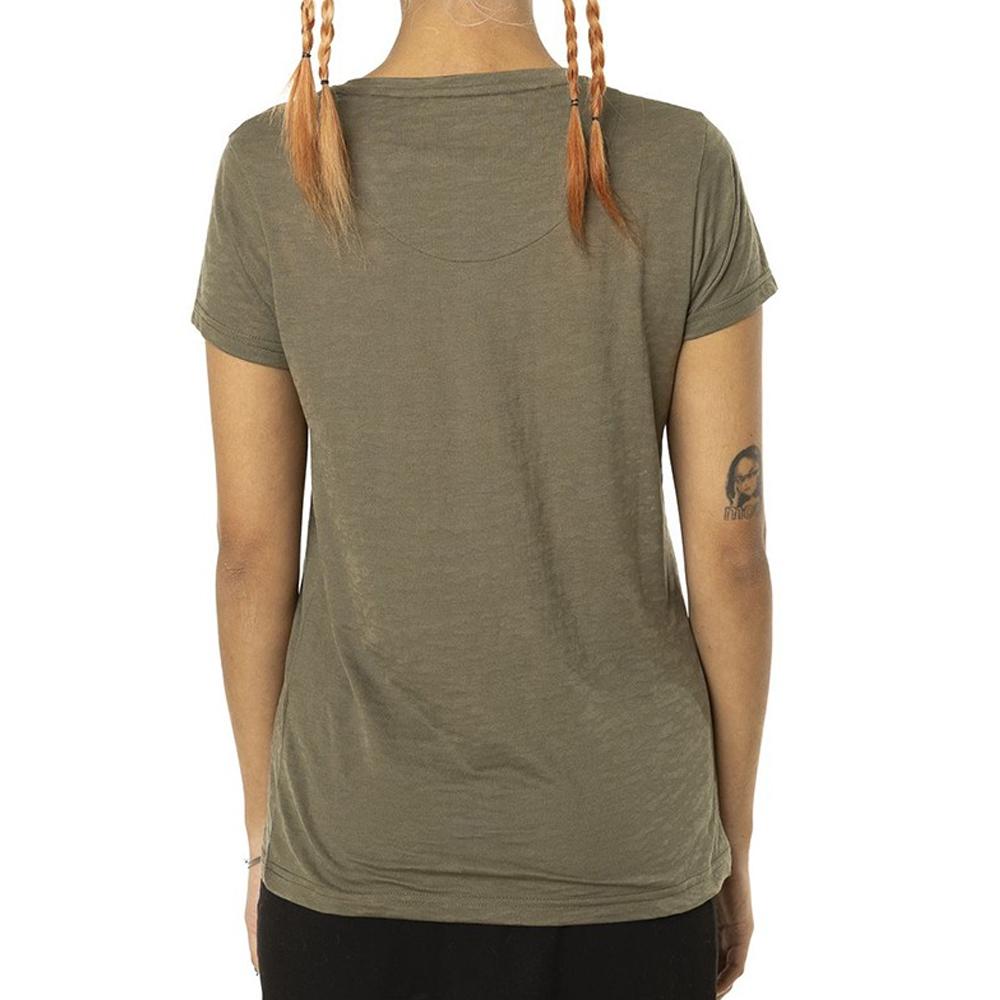Von Dutch T-shirt Kaki Femme Von Dutch Classic