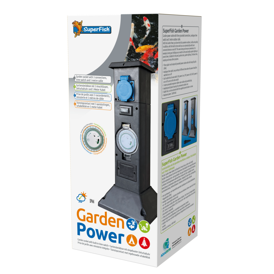Superfish Gardenpower Stekkerdoos met Timer