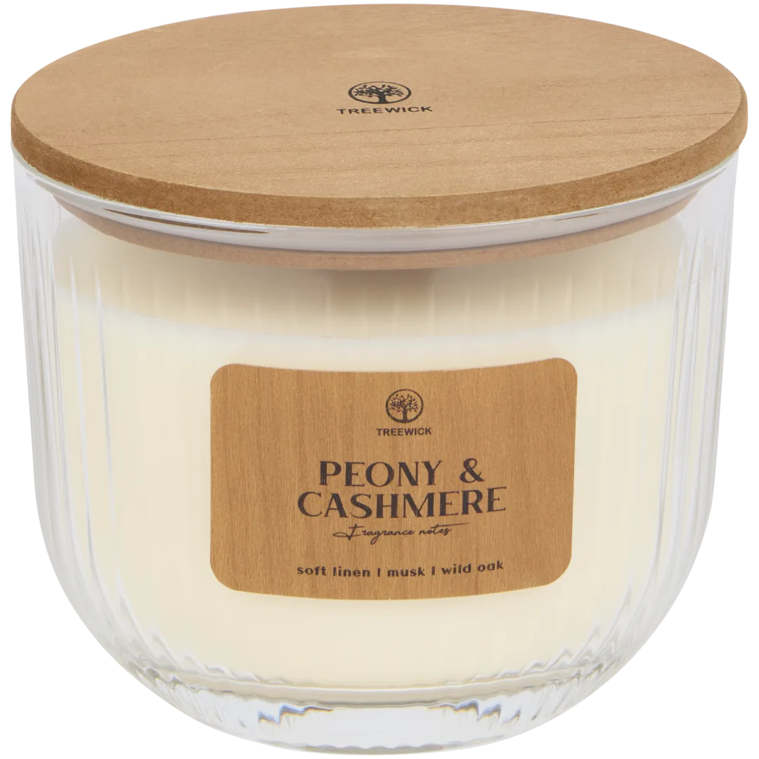 Bougie parfumée avec une mèche en bois Treewick