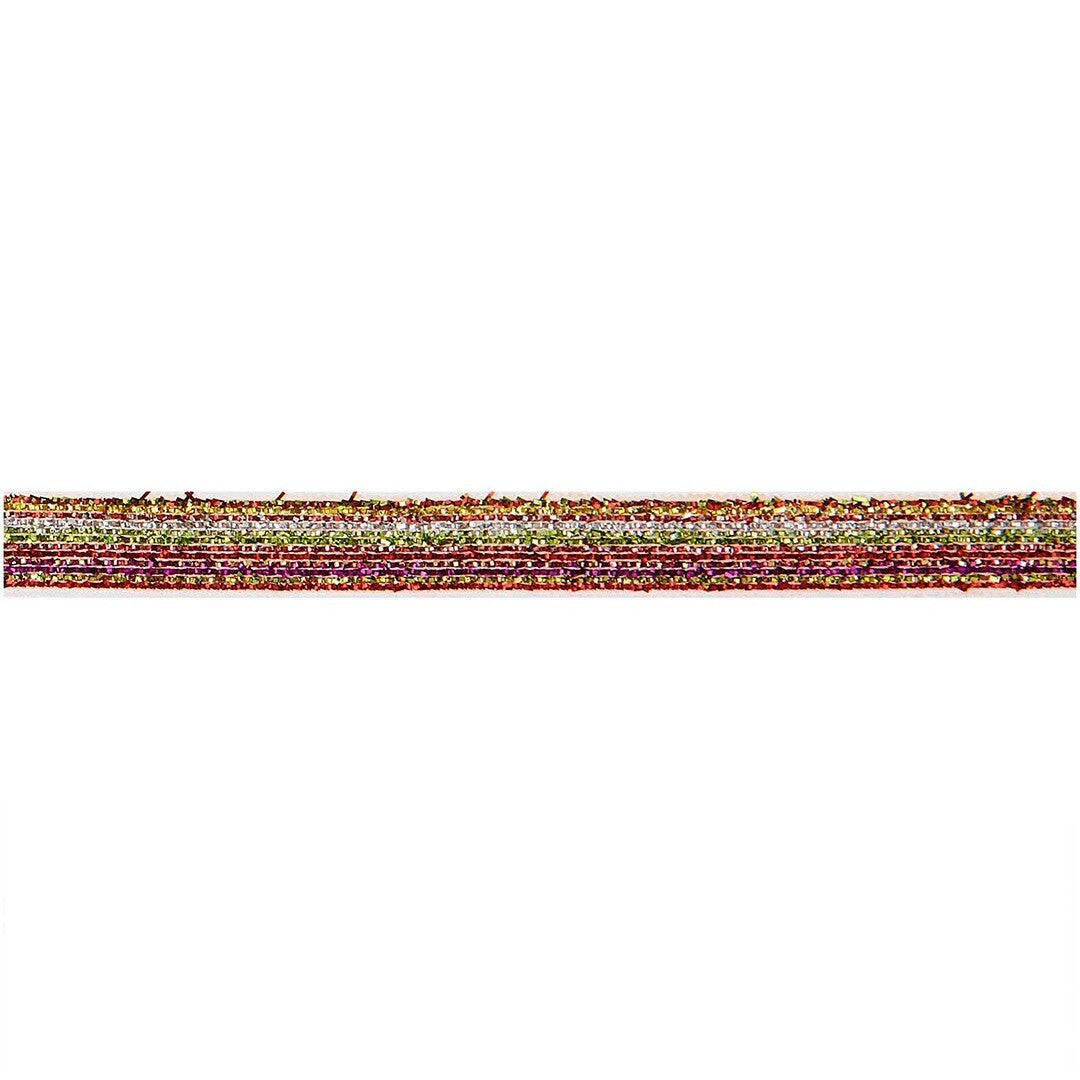 Lint glitter - kleurrijk - 3 m