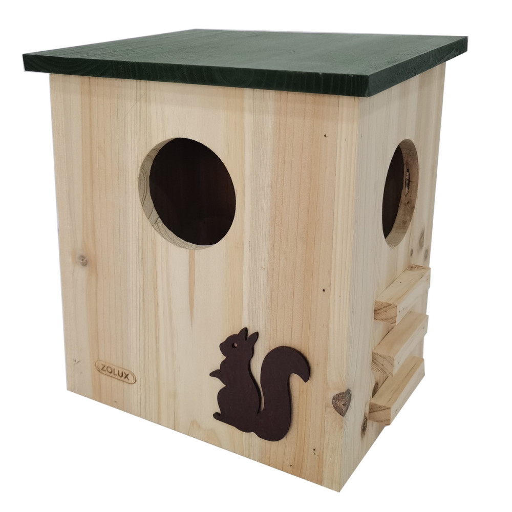 Maison en bois pour écureuil.