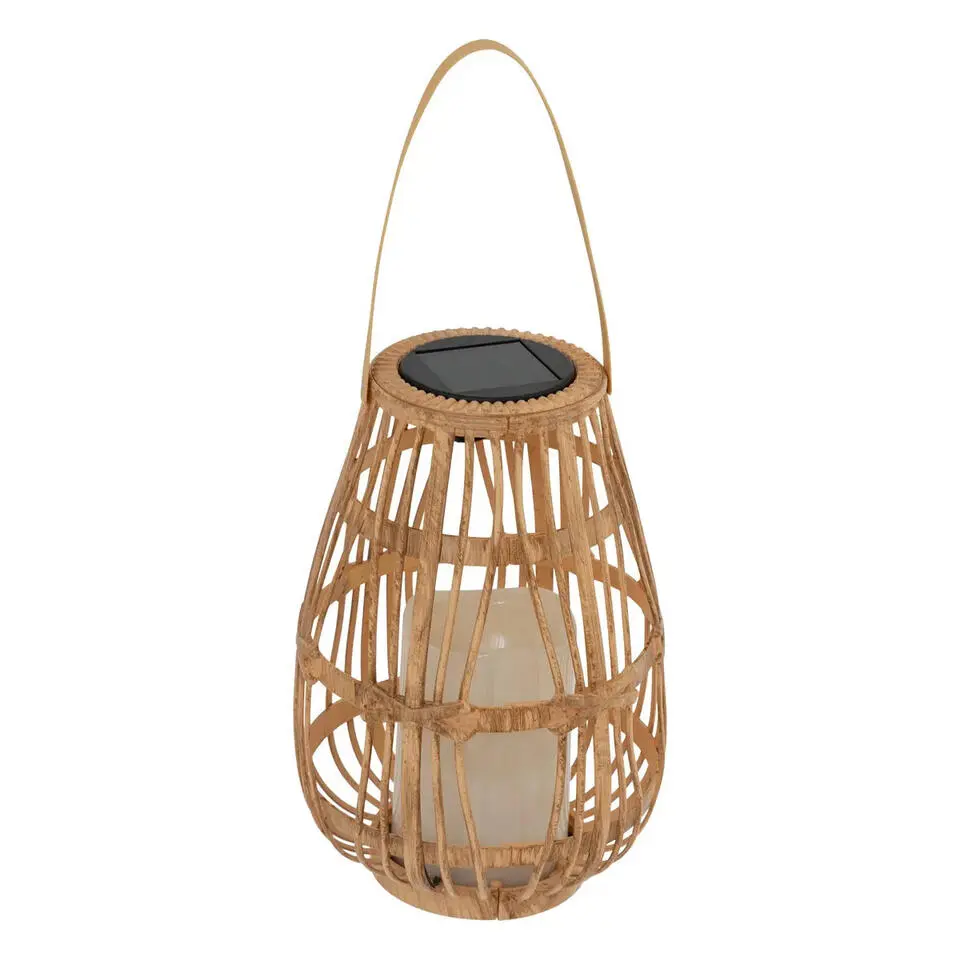 Atmosphera solar lantaarn - rotan - 16 x 23 cm