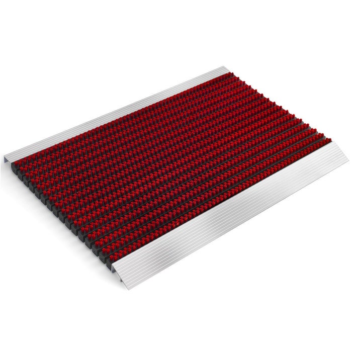 Deurmat - Profi Brush - Vuilvangmat met aluminium frame / Rood 60 x 90 cm