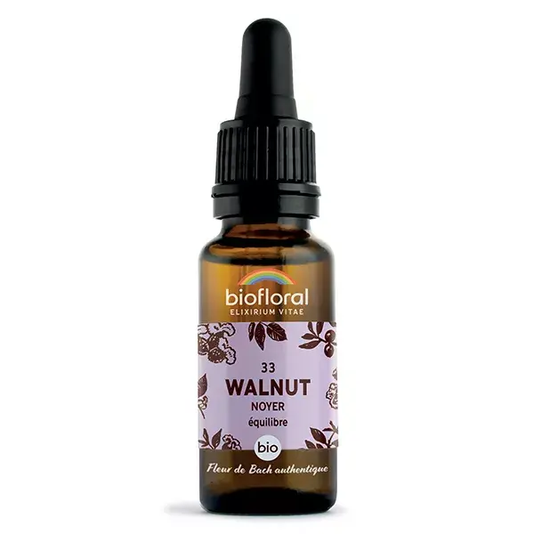 Óleo de Nogueira Orgânico Demeter 20 ml, Biofloral Bach Flower Remedy 33