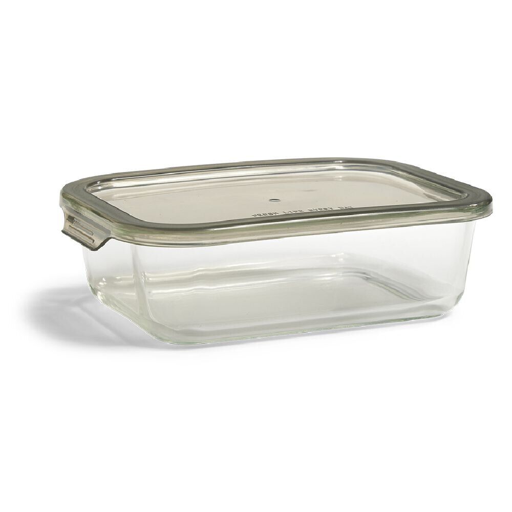 Boîte alimentaire en verre avec couvercle étanche à clips 1L