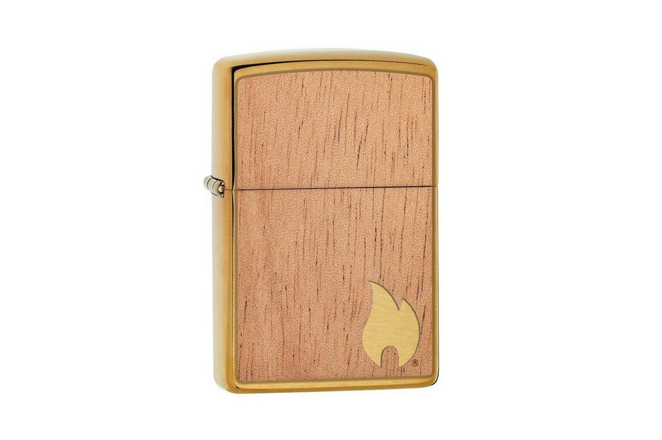 Zippo Woodchuck Mahogany Emblem Brushed Brass 29901-000002, aansteker