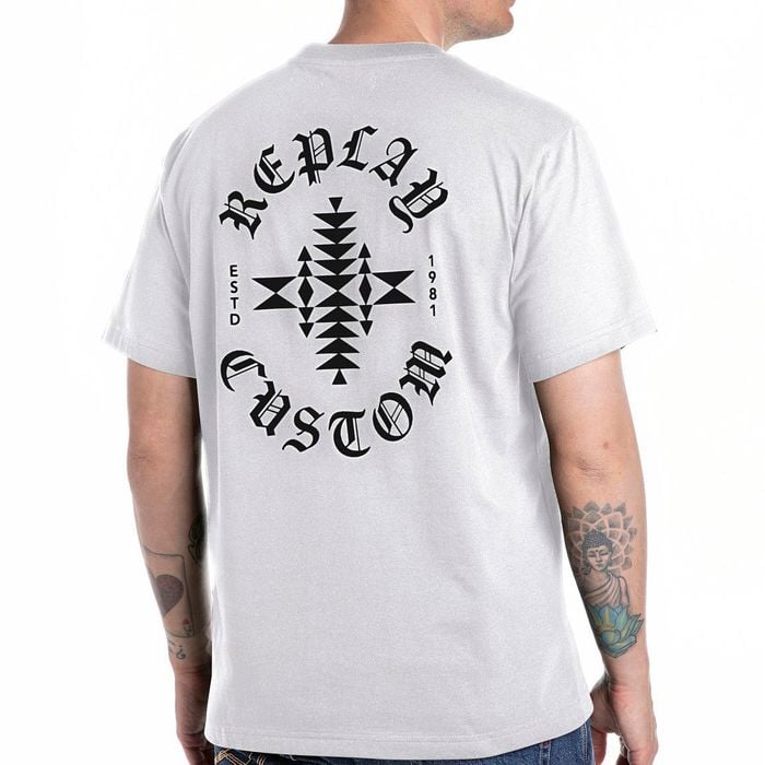 Replay Custom Print Shirt Heren