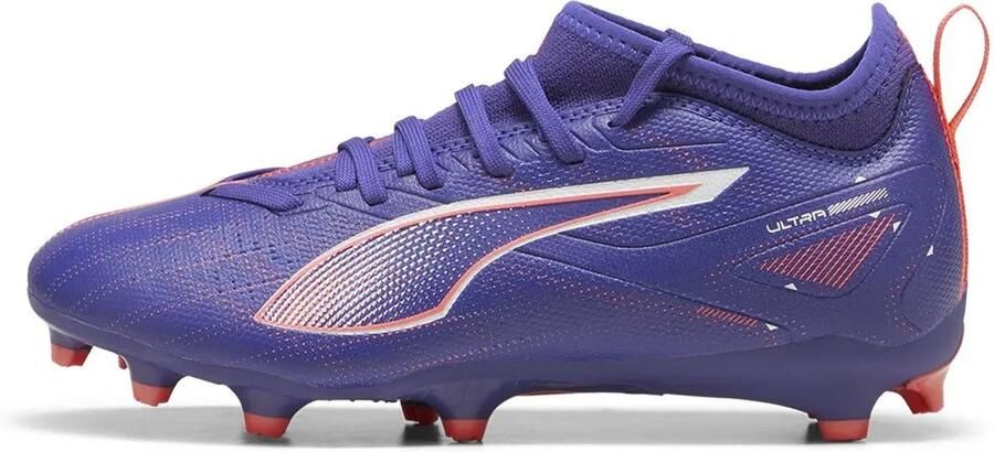 Puma Ultra 5 Match Jr. voetbalschoenen kobaltblauw wit koraalrood Imitatieleer 37