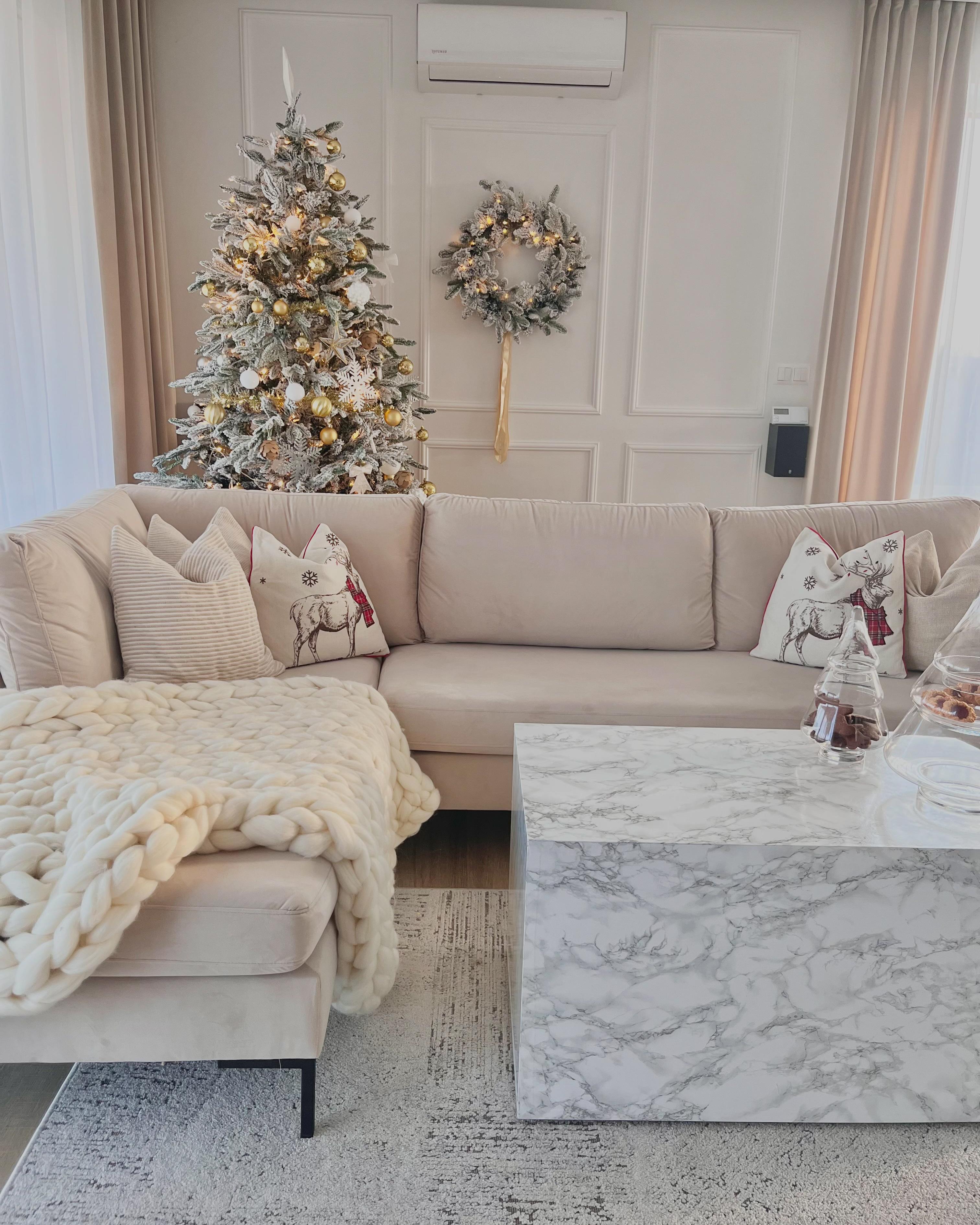 Besneeuwde kerstkrans LED SUNDO Wit 70 cm