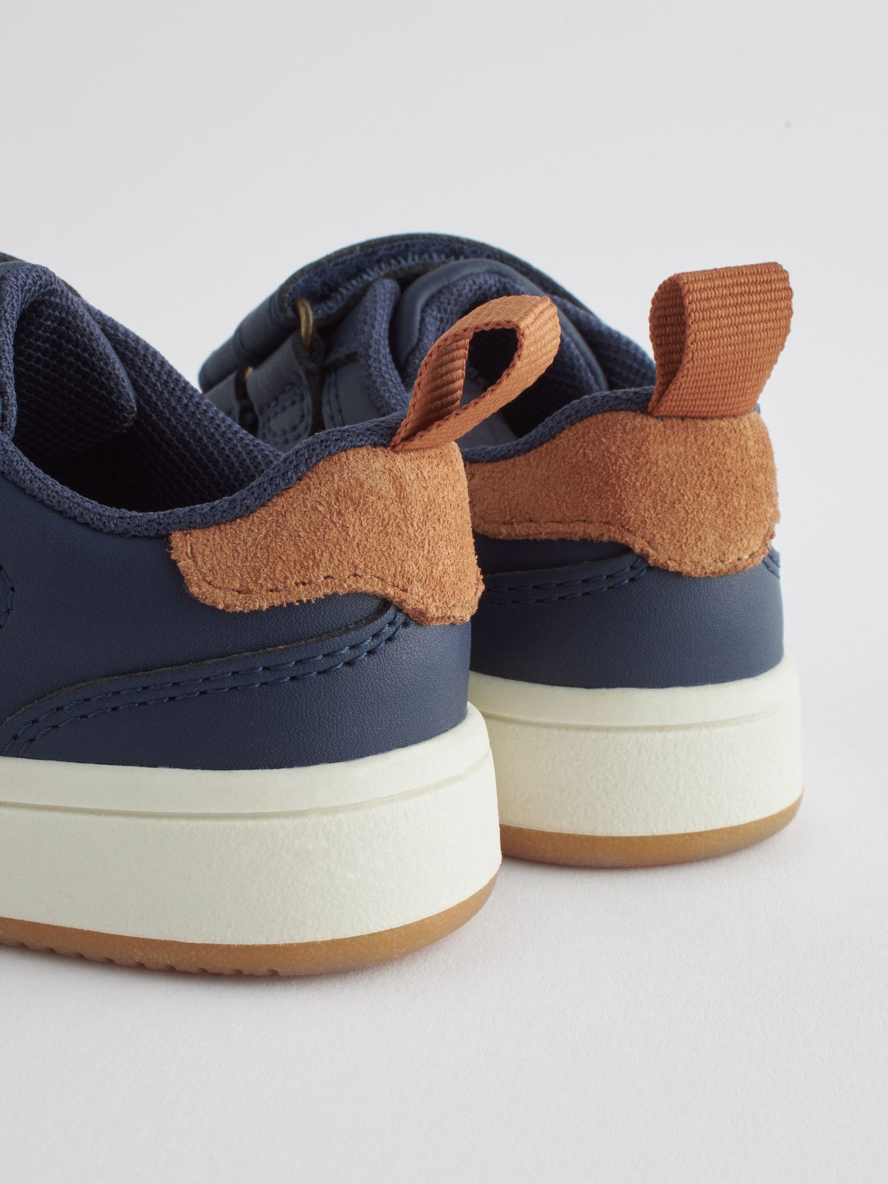 Marineblauw - Baby Touch Fastening Leather First Walker Shoes