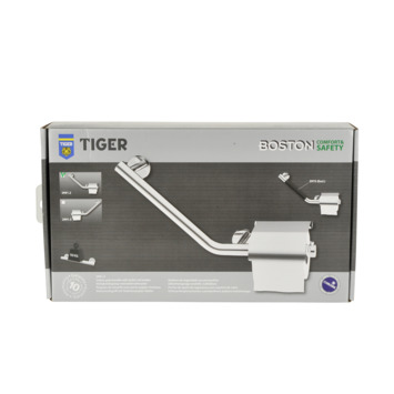 Tiger Boston Comfort en Safety toiletrolhouder met steun links chroom