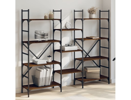 VIDAXL - Bibliothèque chêne marron 160x28,5x136,5 cm bois d'ingénieri...