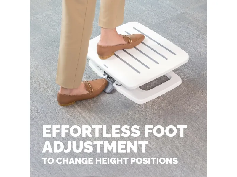 Fellowes Hana LT Footrest White, Hvid, ABS, 45 cm, 35 cm, 450 mm, 360 mm