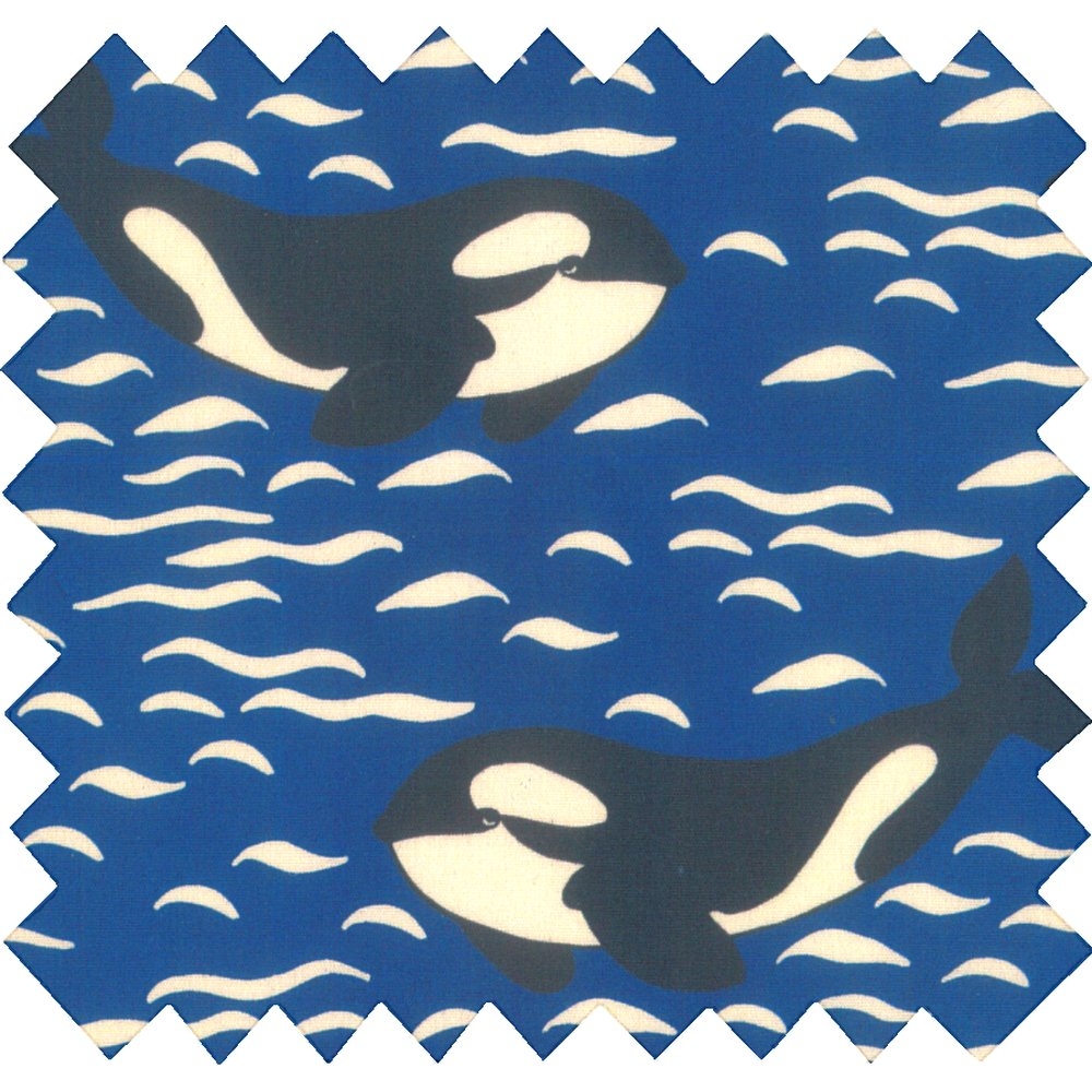 Coupon Tissu 50 Cm Orque Bleue