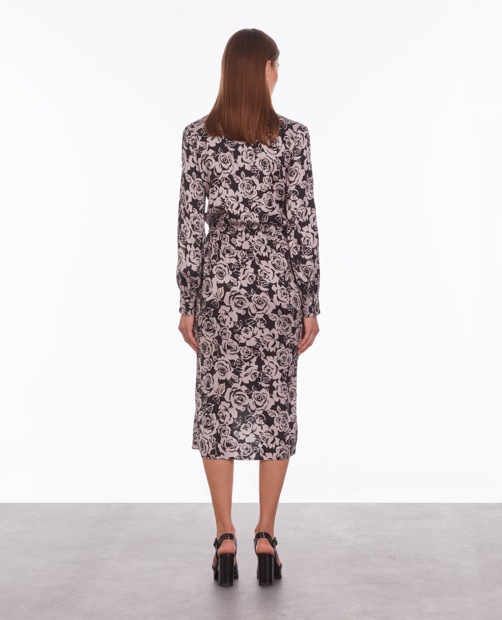 Robe mi-longue imprimée