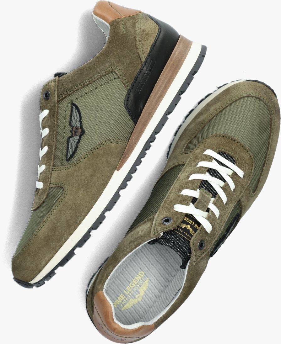 PME LEGEND groene pme legend lage sneakers lockplate