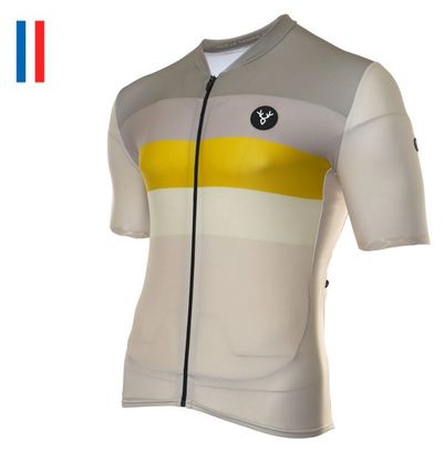 Maillot Manches Courtes LeBram Izoard Sable Coupe Ajustée