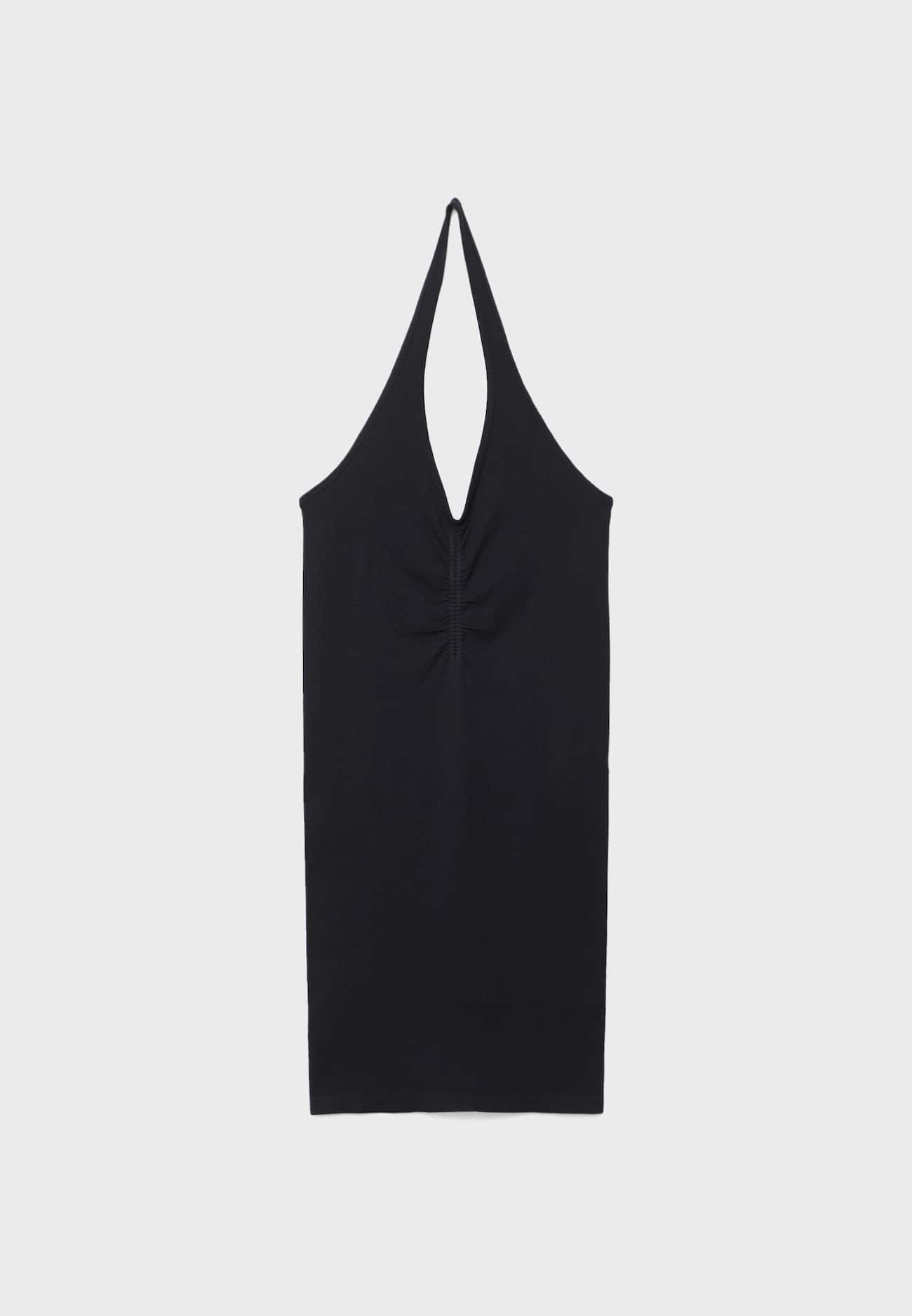 Vestido frente única com franzidos