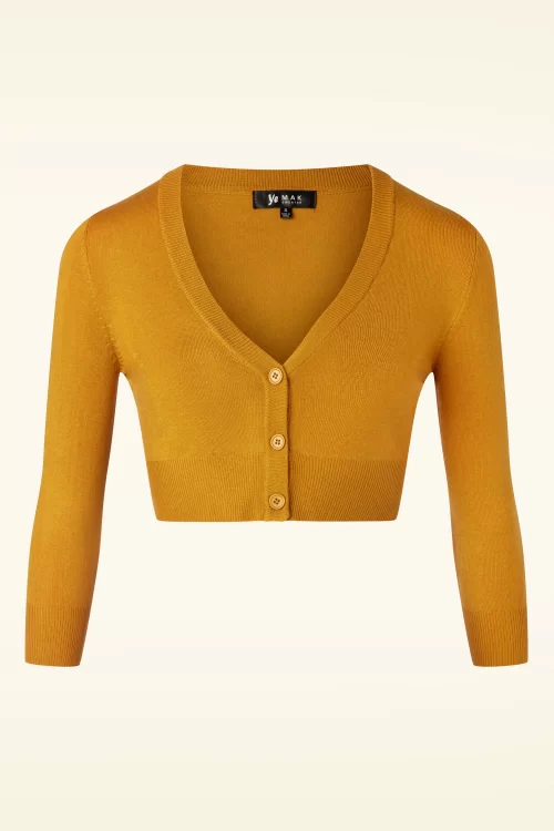 Mak Sweater Shela cropped vest in bronsgeel