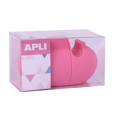 Apli Nordik - Distributeur de ruban adhésif 19 mm x 33 m - rose