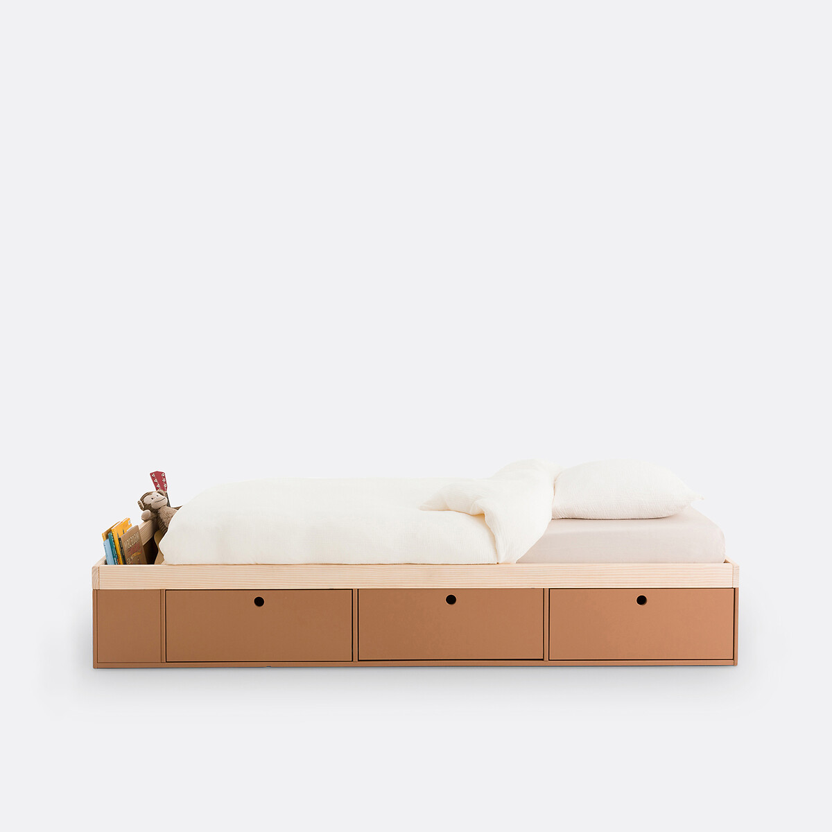 LA REDOUTE INTERIEURS<br>Cama de pinho com gavetas de arrumação, Bloky
