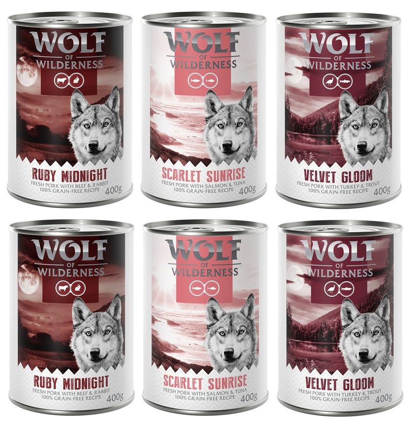 Wolf of Wilderness Red Meat 6 x 400 g ✓ pas cher