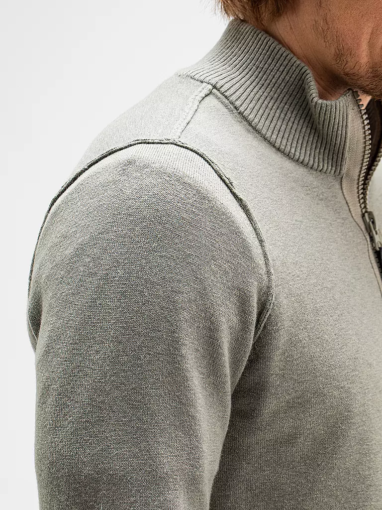 BUTCHER OF BLUE Troyer Pullover CLIFDEN hellgrau