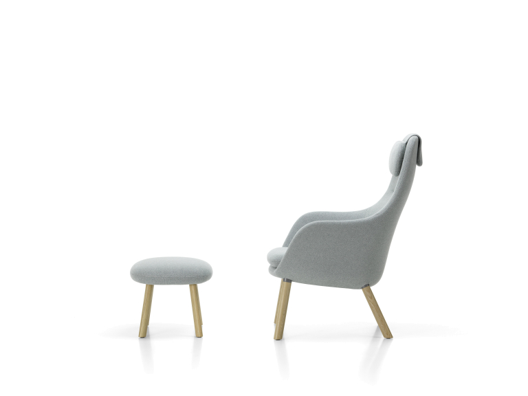 Vitra Hal loungestoel met Ottoman Dumet 01