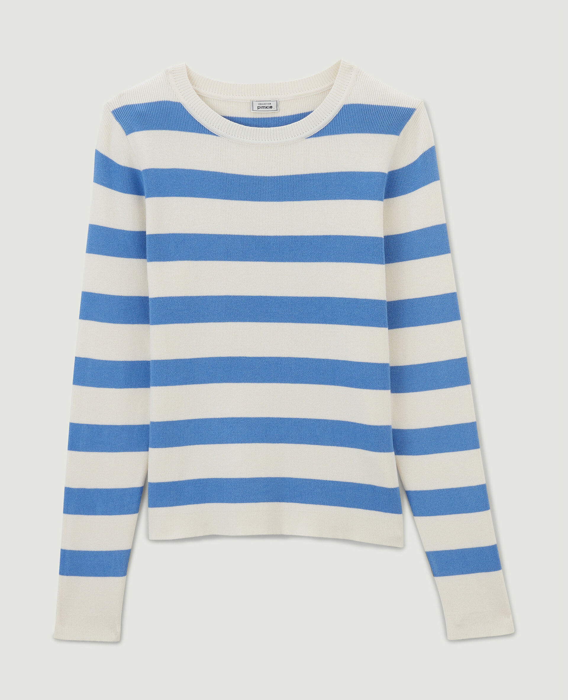 Pull moulant col rond - Bleu